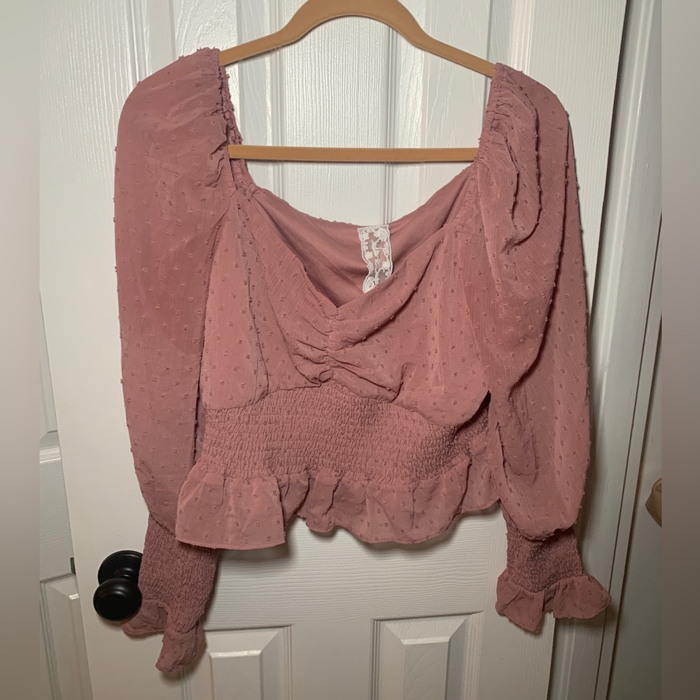 Free people pink blouse